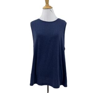 Zella Muscle Tank Top Womens M Windsor Crew Neck Wicking Low Sides Stretch